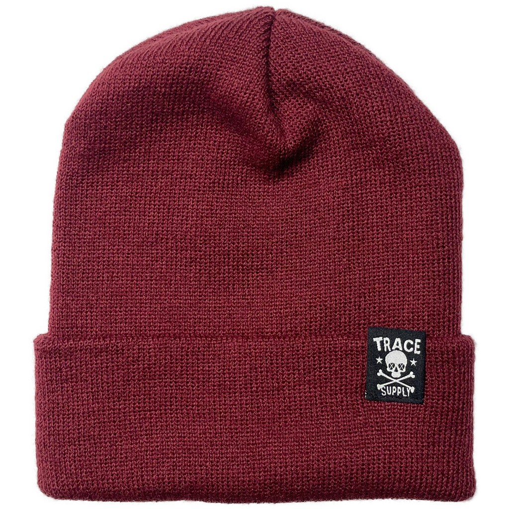 Skull Beanie (Maroon)