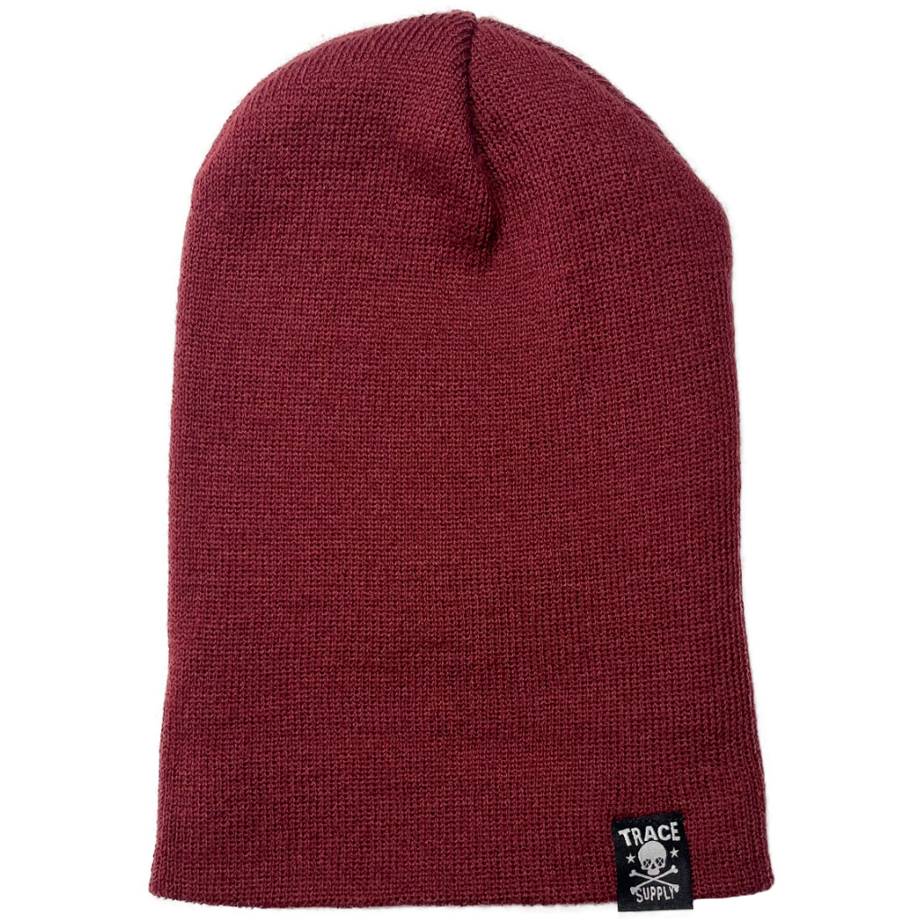 Skull Beanie (Maroon)